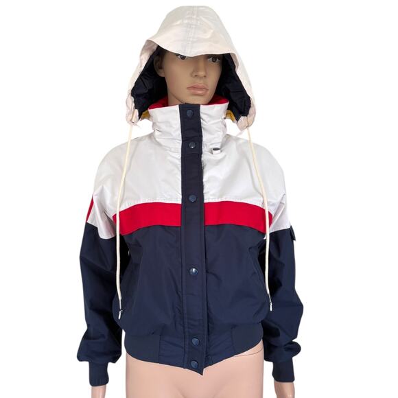 VTG SKYR Gore-Tex Colorblock Windbreaker Ski Outdoor Jacket Red White Blue 8 - Picture 1 of 14